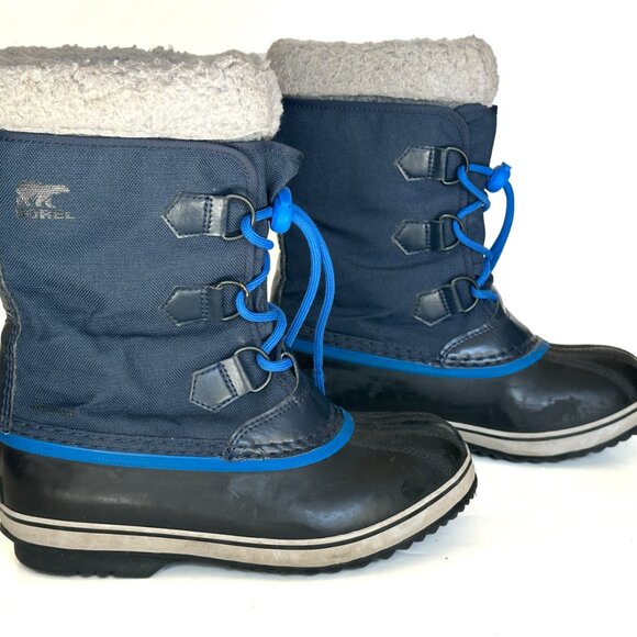Sorel Youth Snow Rain Boot Blue Yoot Pac Nylon Waterproof Outdoor Boot Kid Sz 4 - Picture 4 of 9